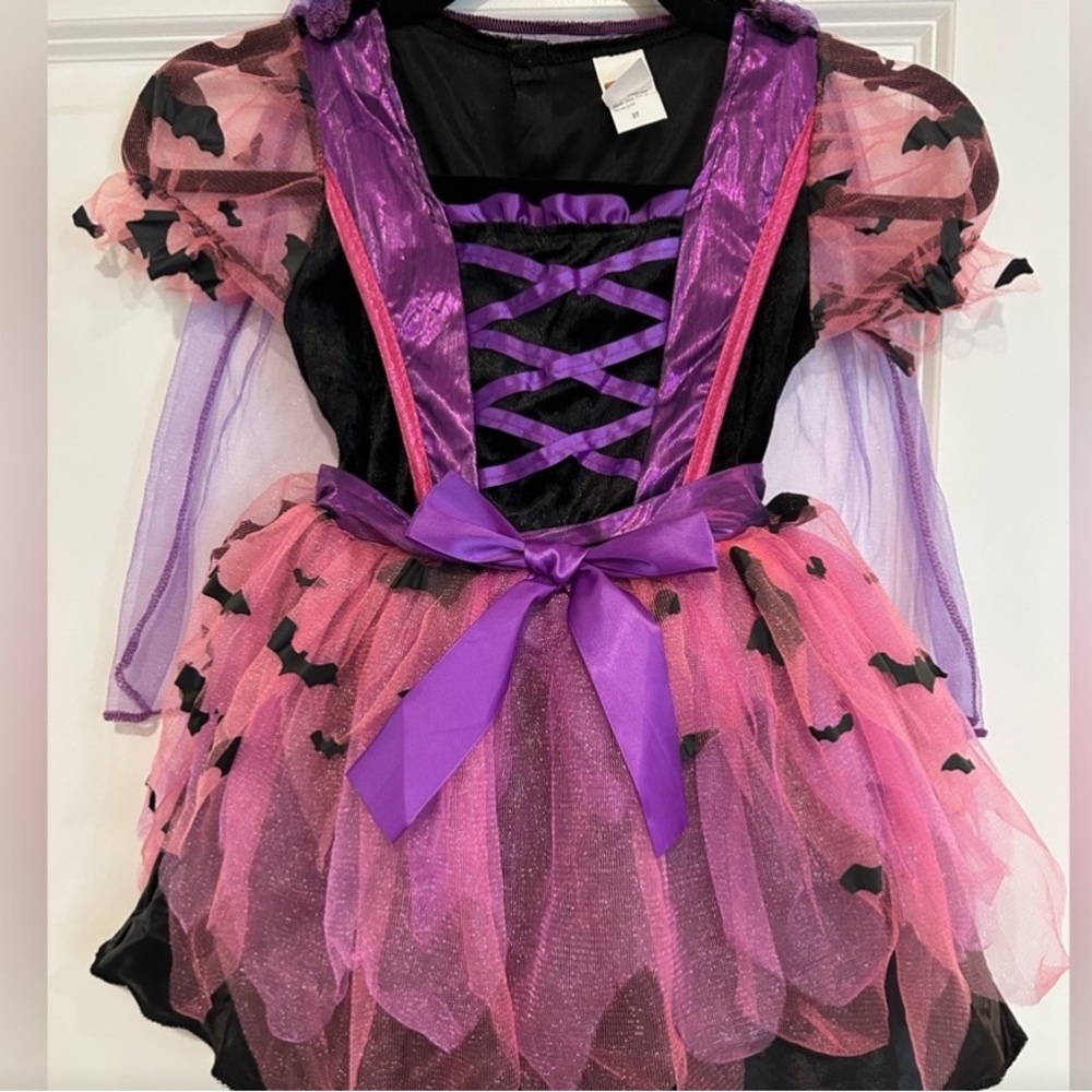 Pink and Purple Witch Bat Princess Costume Set